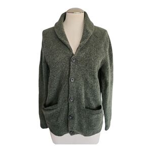 Goodthreads 100% Lambswool Cardigan Sweater Green M